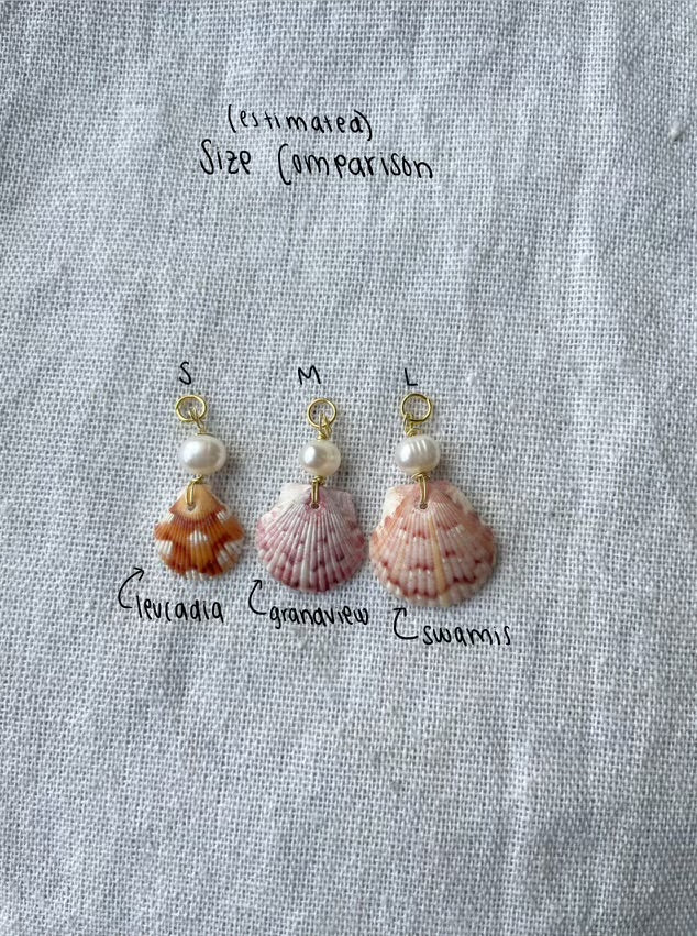 The Silver Grandview Calico Shell Hoops