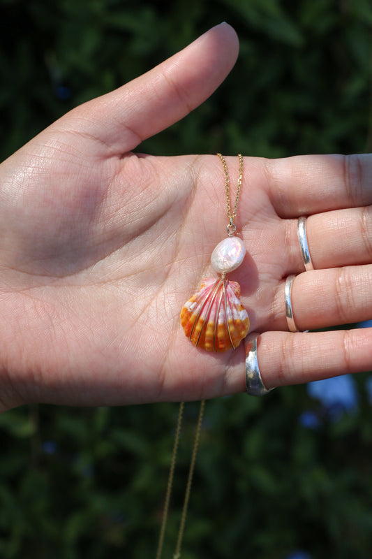 Gold Sunrise Shell Necklace