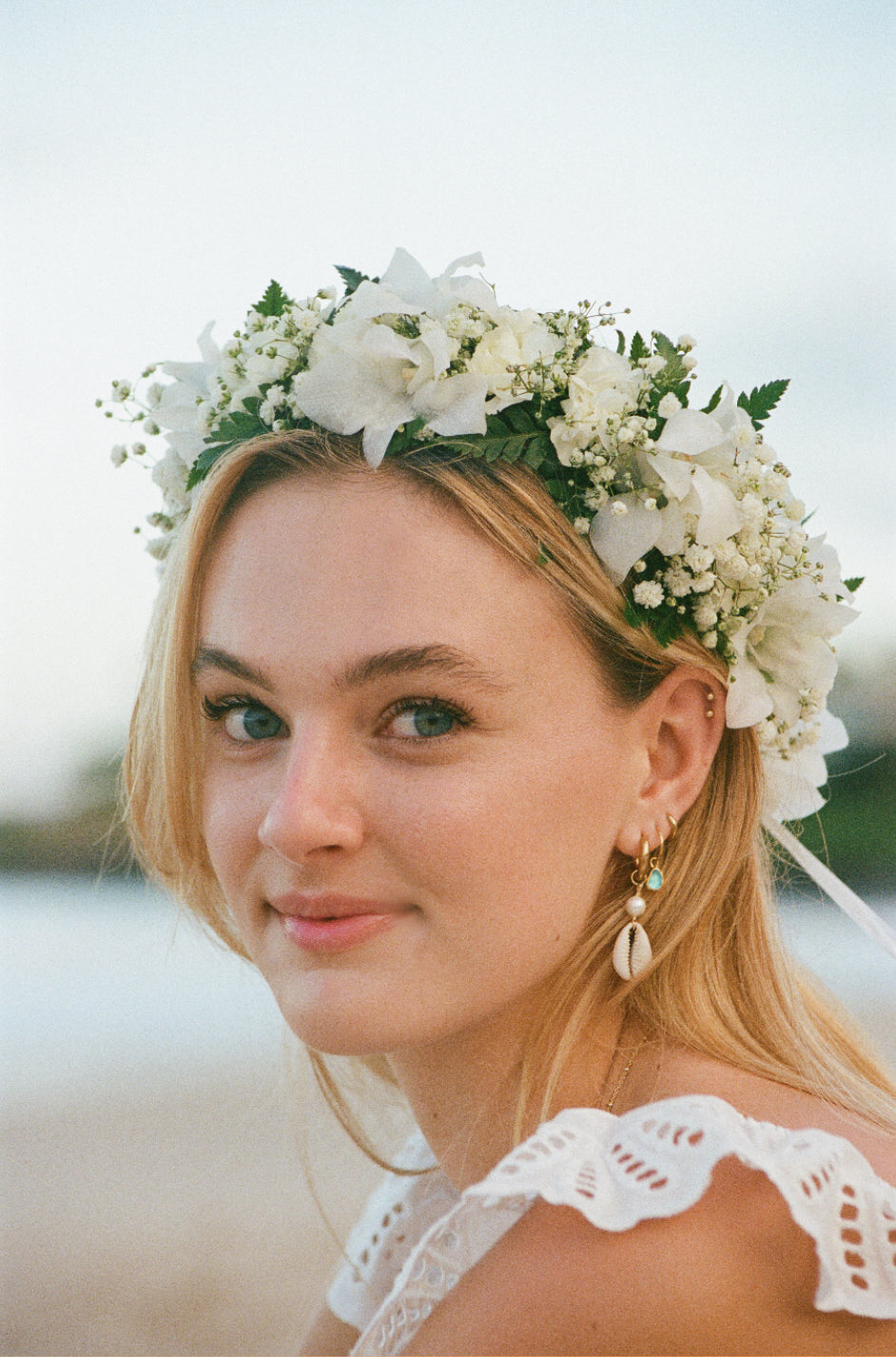 The Kaimana Cowrie Shell Hoops