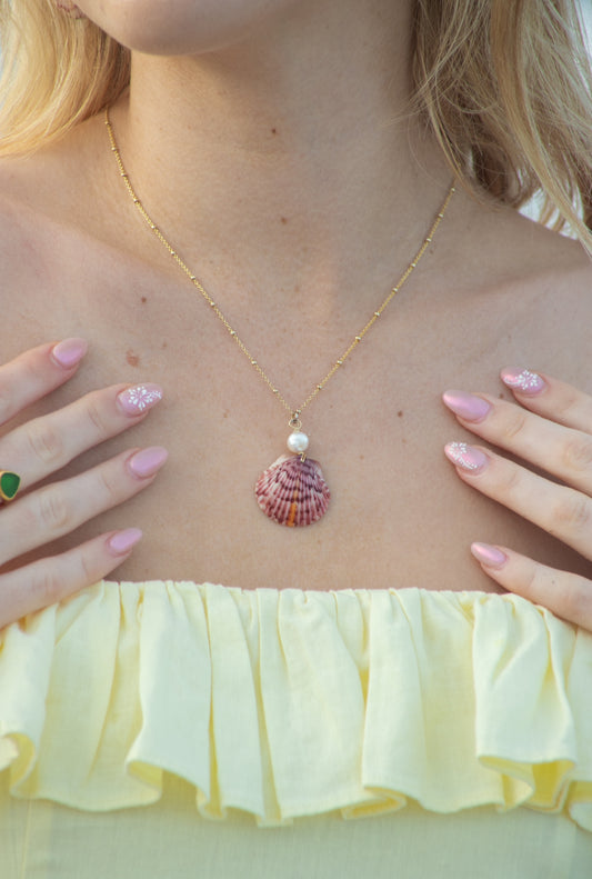 The Large Bahamas Calico Shell Necklace