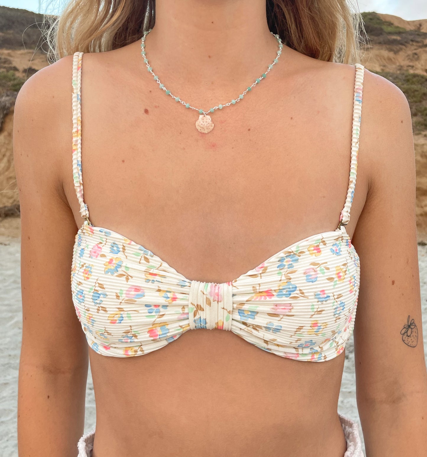 The Waimea Aventurine Beaded Seashell Necklace
