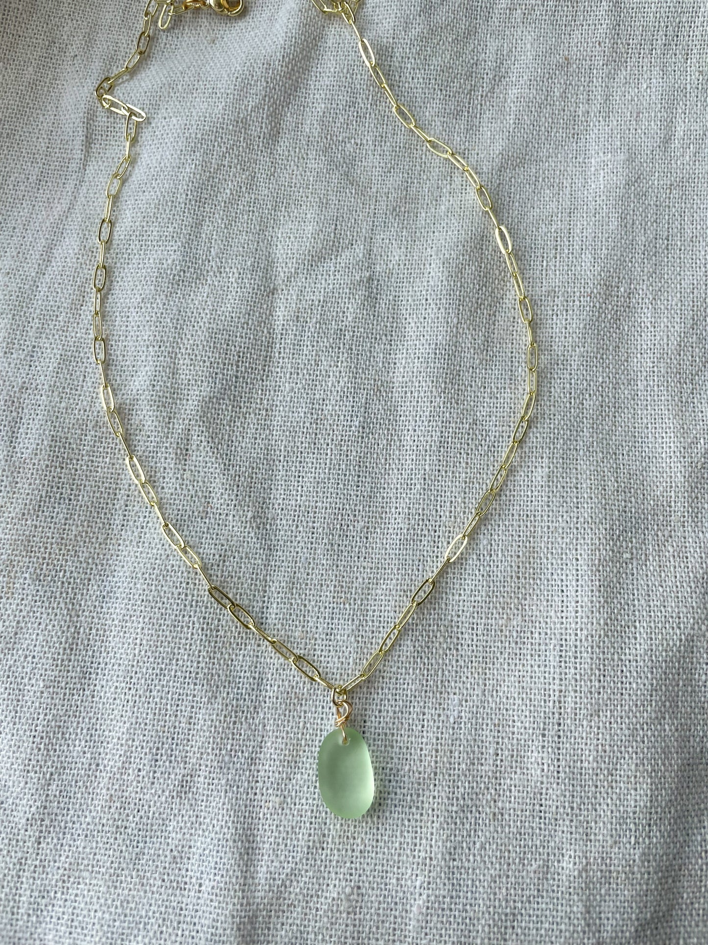 The Lihue Green Sea Glass Necklace