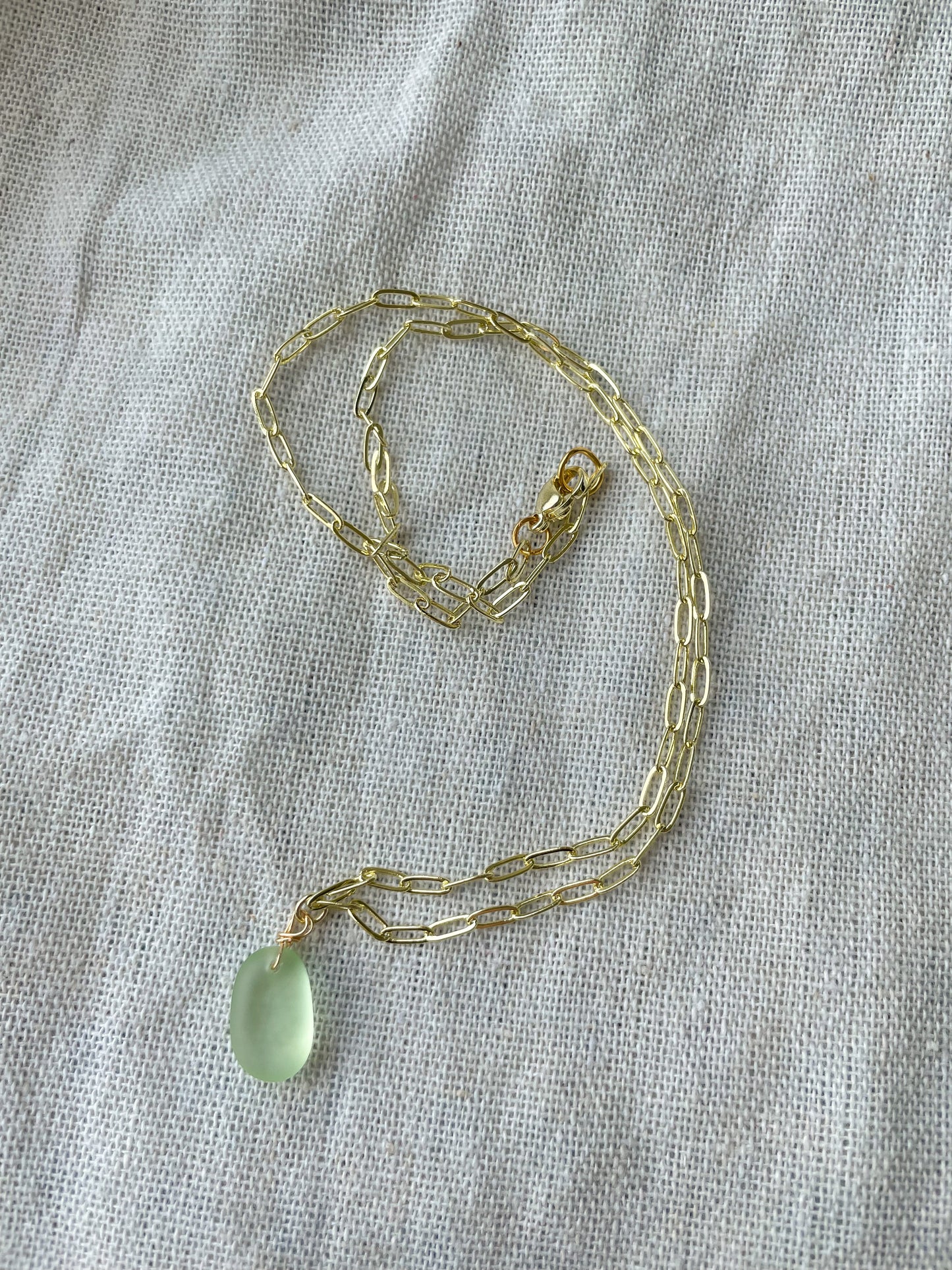 The Lihue Green Sea Glass Necklace