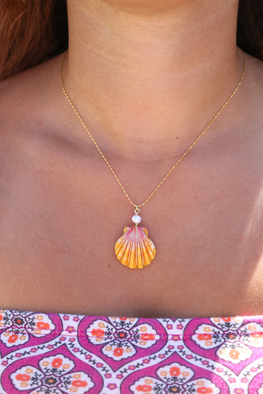 Sunrise Shell Gold Pendant #1