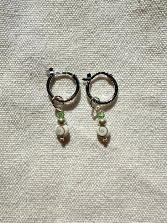 The Silver Calypso Shiva Shell Hoops