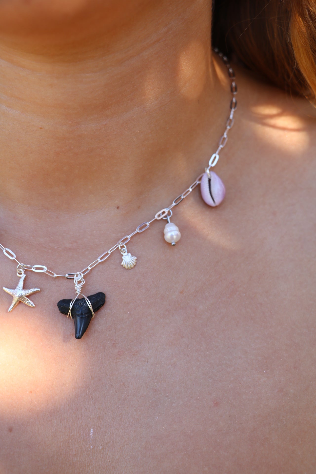 The Mako Silver Shark Tooth Charm Necklace