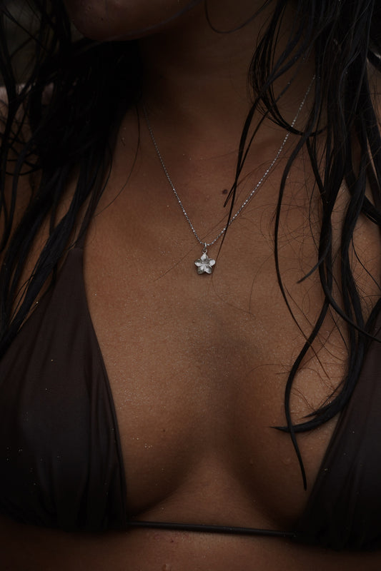 The Silver Plumeria Necklace