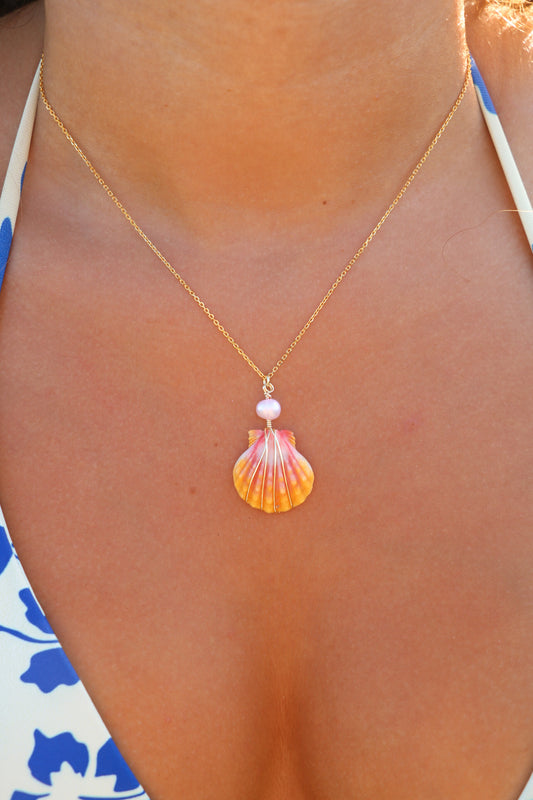Gold Sunrise Shell Necklace #2