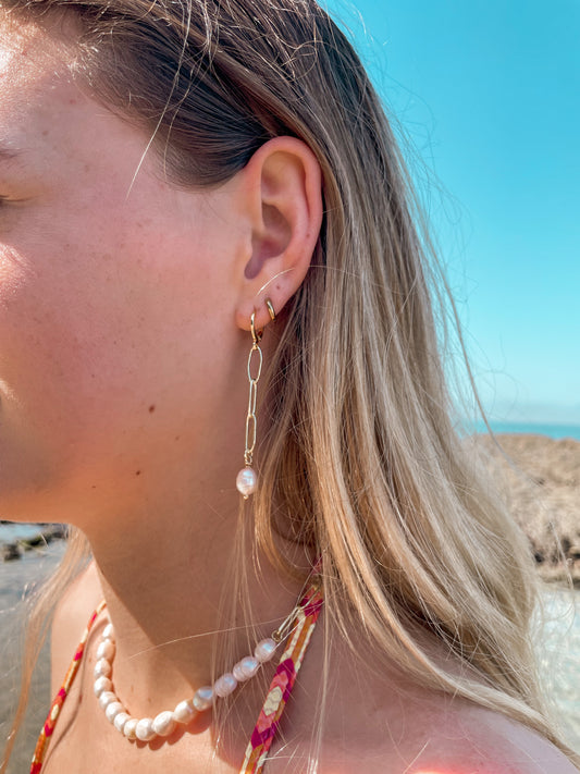 The Lana Fresh Water Pearl Gold Droplet Earrings